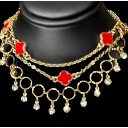 The Lux Red Clover Anklet (Exclusive)