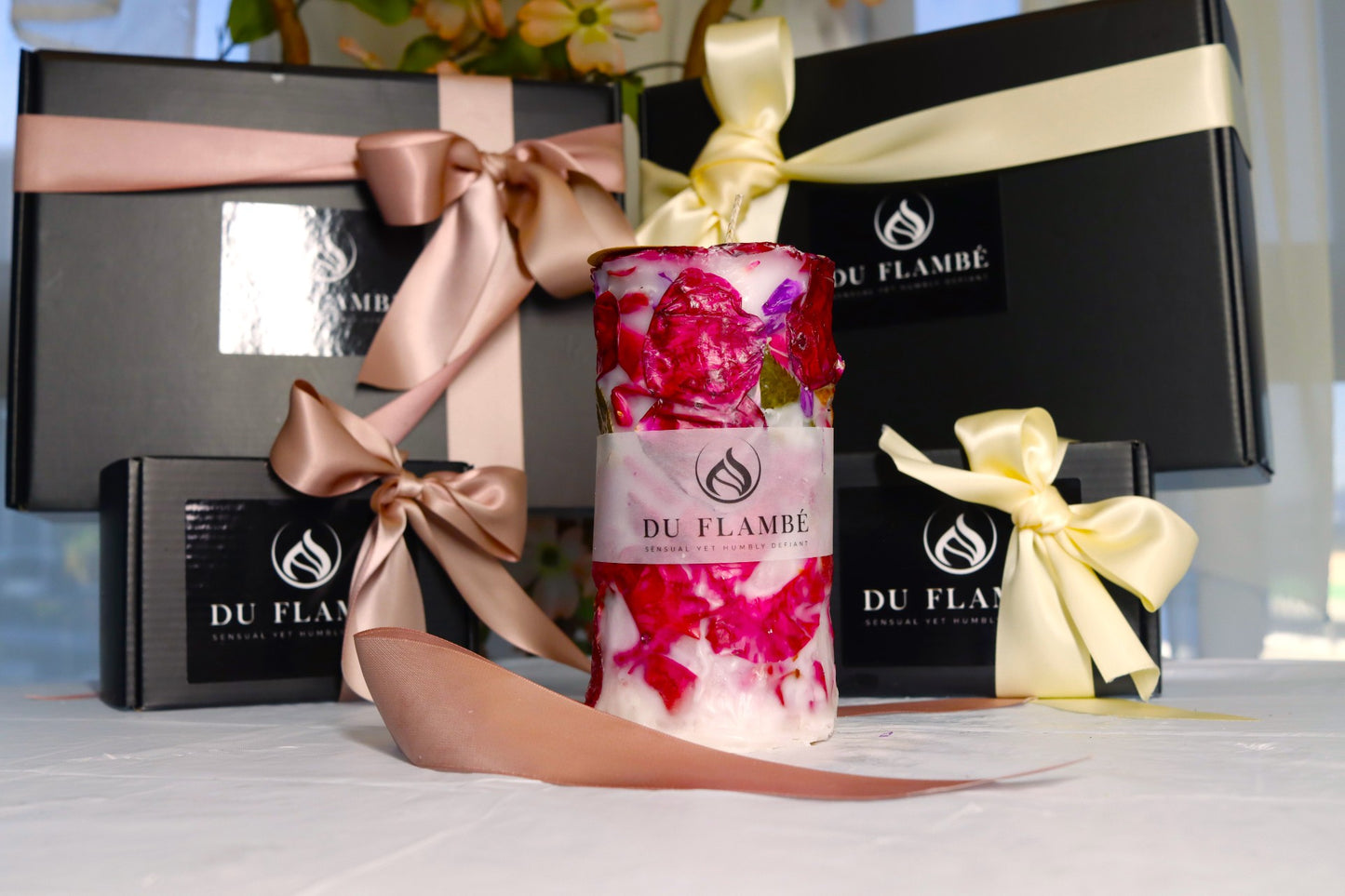 Above All Else Fragrance Candle 5 Piece Set - Live Roses, Orchids and Freesia Florals