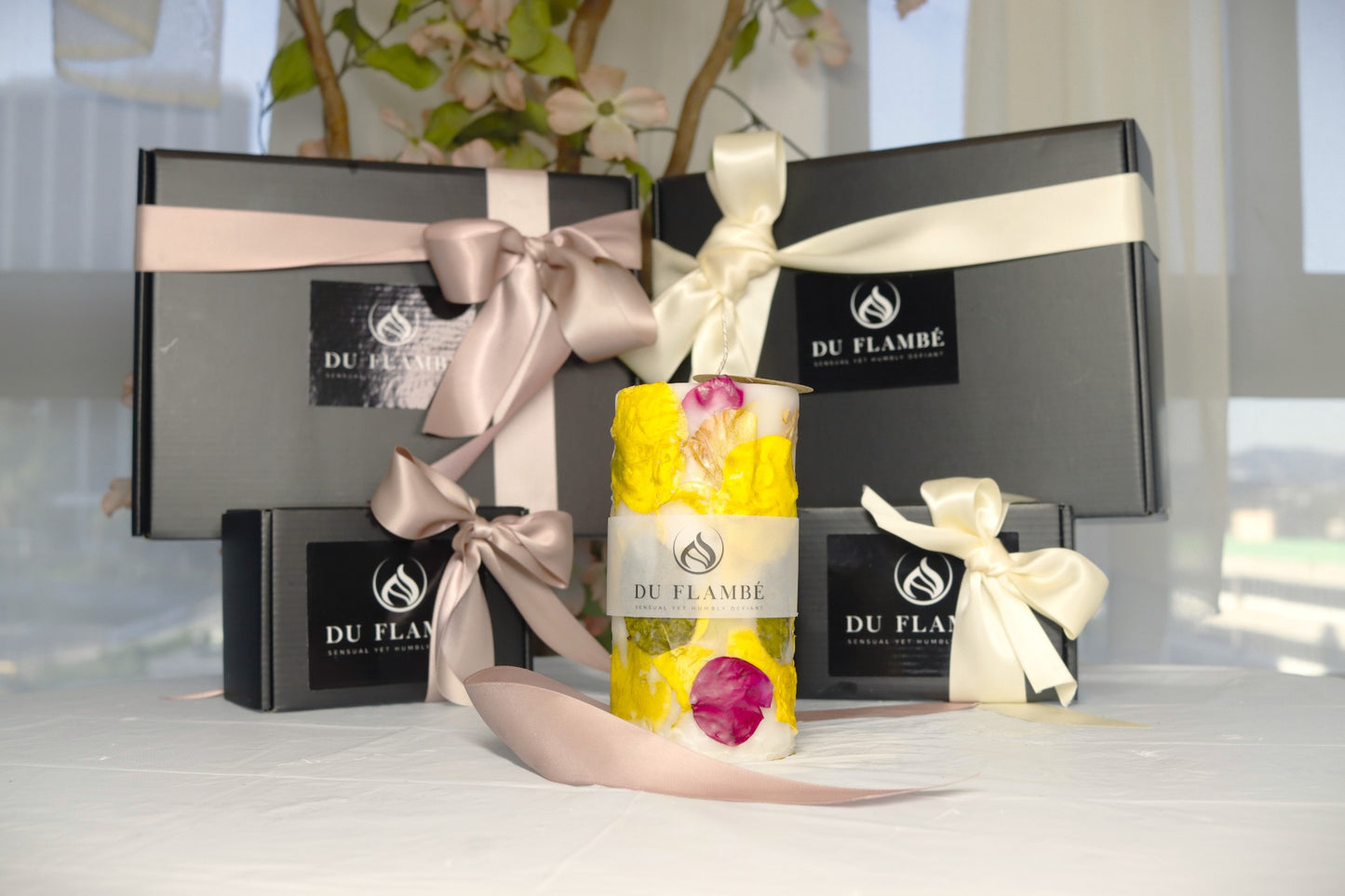 Above All Else Fragrance Candle 5 Piece Set - Live Roses, Orchids and Freesia Florals