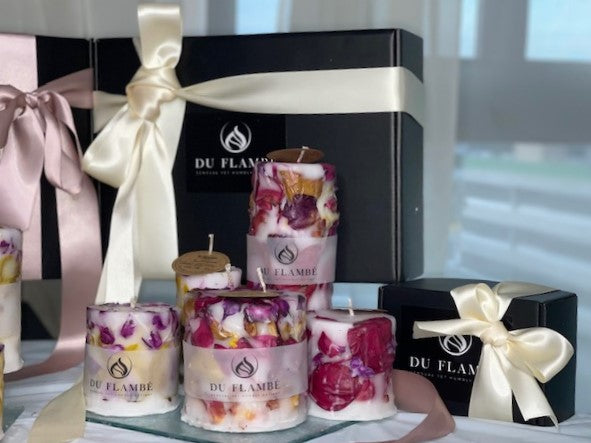 Above All Else Fragrance Candle 5 Piece Set - Live Roses, Orchids and Freesia Florals