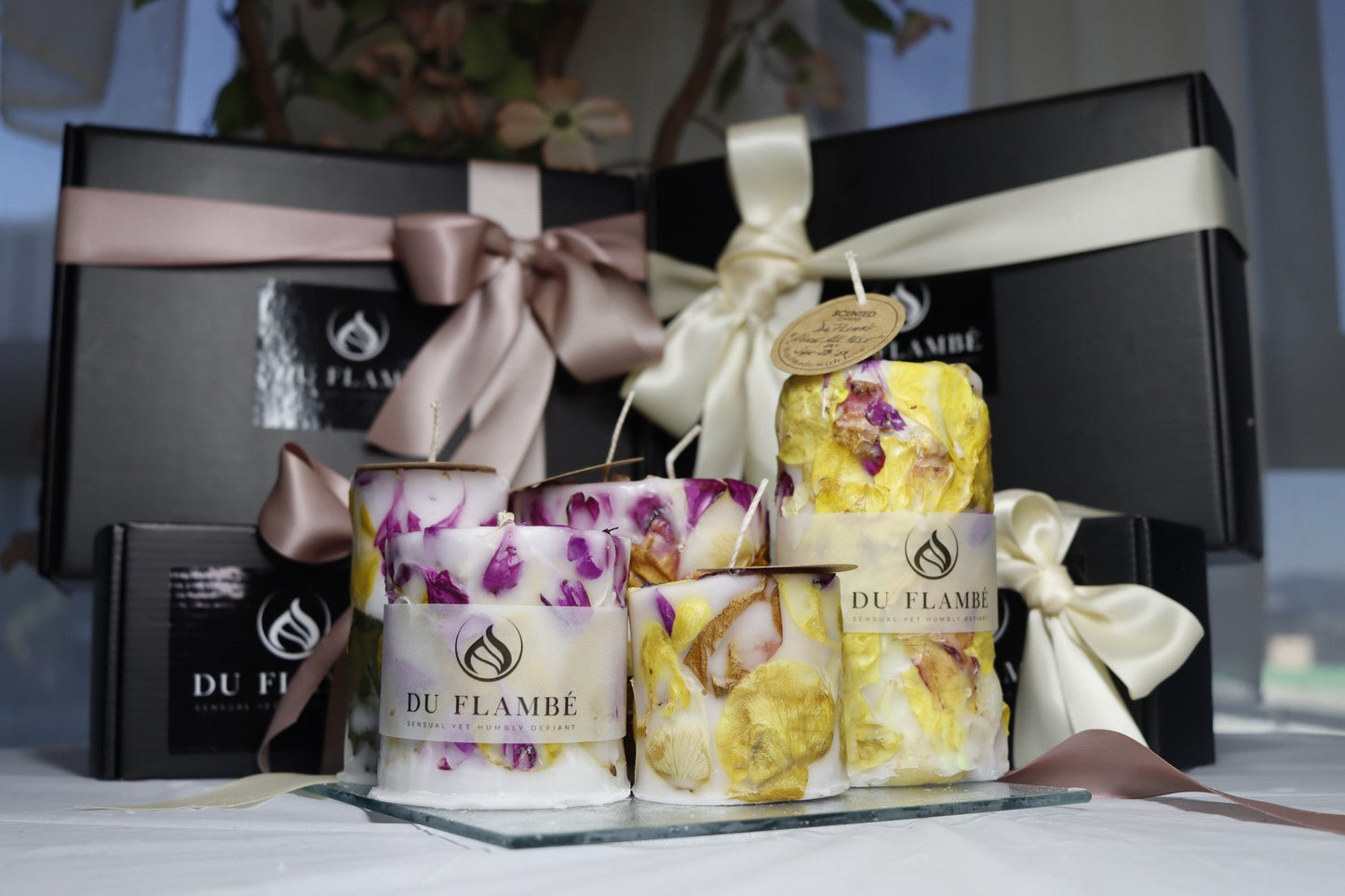 Above All Else Fragrance Candle 2 Wick Wide Rounder - Live Roses, Orchids and Freesia Florals